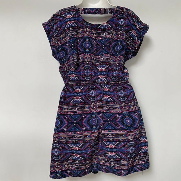 Pink Republic Skater Dress Blue Pullover Pockets L - Picture 6 of 8
